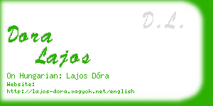 dora lajos business card